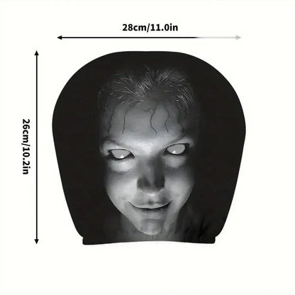 2Pcs Halloween Horror Face Printing Car Headrest Covers Universal Elastic Car Seat Headrest Cover
