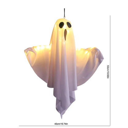 Halloween Glowing Ghost LED Hanging Ghosts Horror Props with Fairy Light Indoor Outdoor Haunted House Halloween Decoration